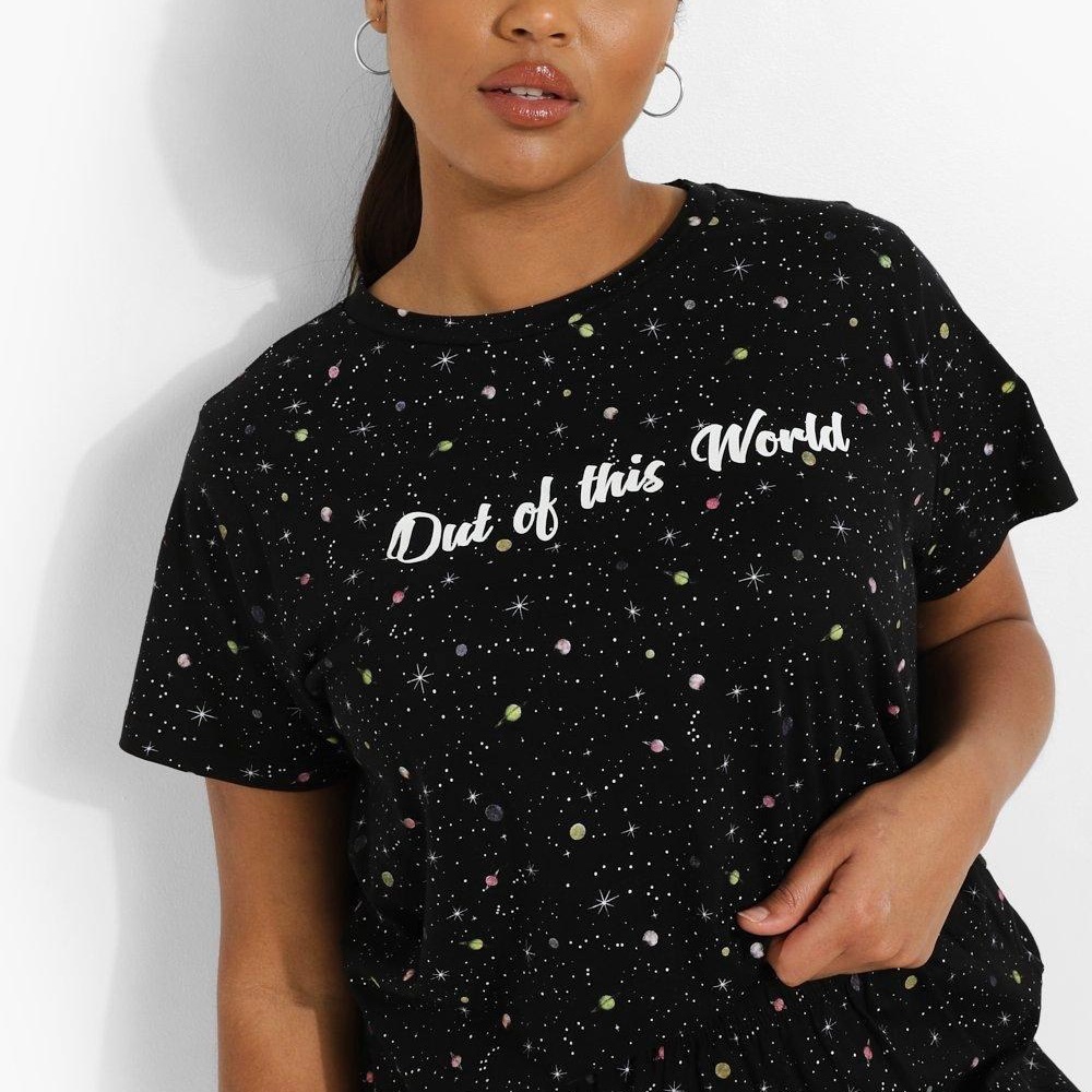 Brave Soul 'out of this world' short sleeve pyjama top